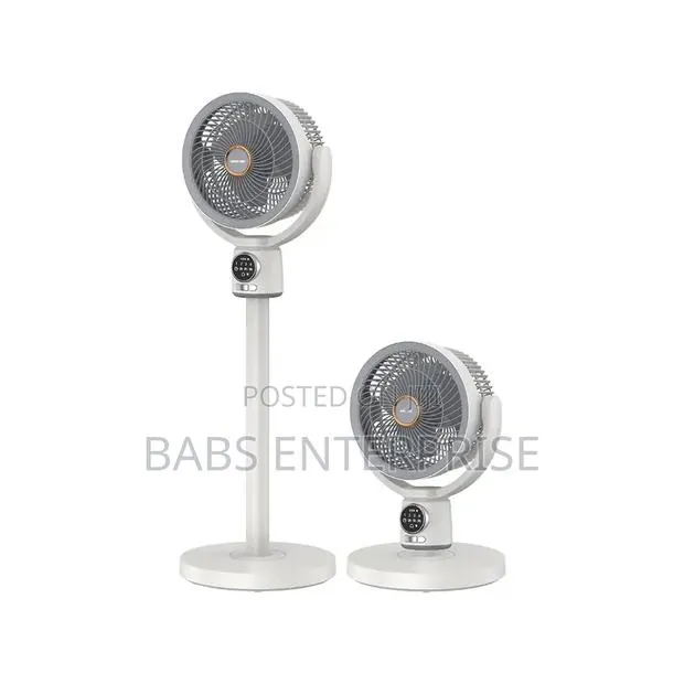 Green Lion Quad Flex Fan Rechargeable 8-Inch 3-Blade – White · Photo 1