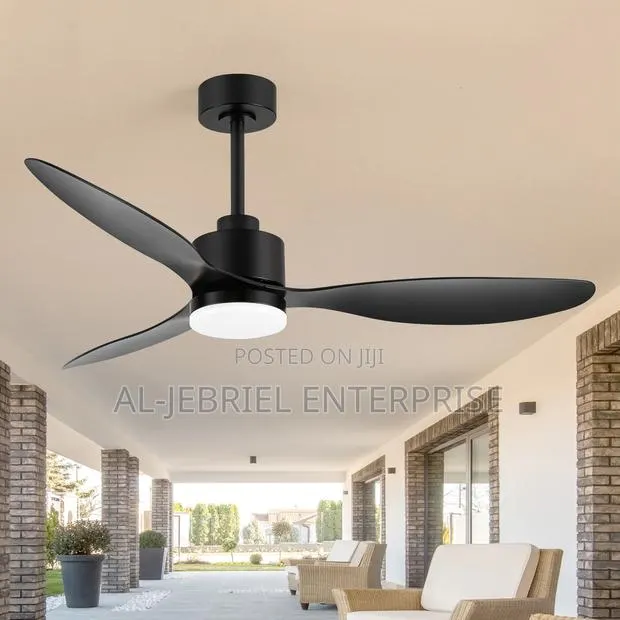 Modern 3-Blade Ceiling Fan With Light and Remote · Photo 1
