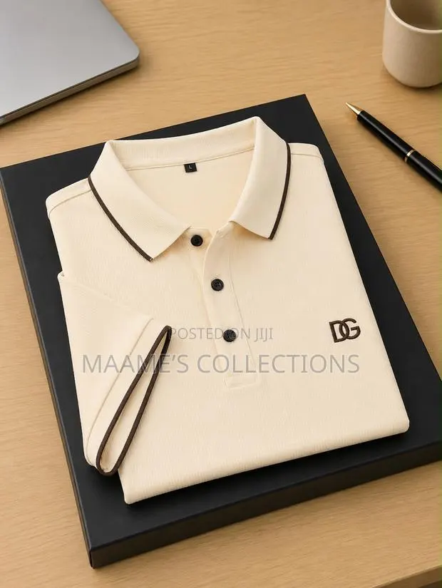 Dolce and Gabbana Lacoste Regular Fit Striped Collar Polo Shirt · Photo 1