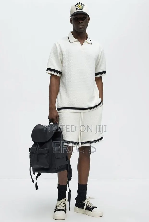 Princeton Textured Shirt and Shorts– Cream · Photo 1