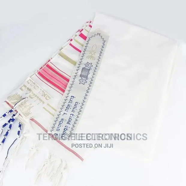 Prayer Shawl Tallit 55x180cm Medium Size - Pink · Photo 1