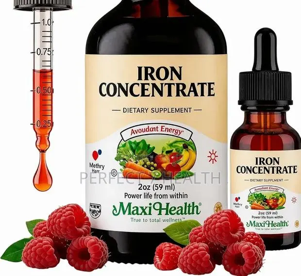 Maxi Health, Iron Concentrate, Natural Berry, Sensitive Stomach, 60 Ml