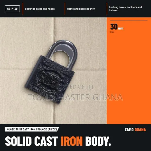 Globe 30Mm Cast Iron Padlock (Piece) - GCIP-30 · Photo 1