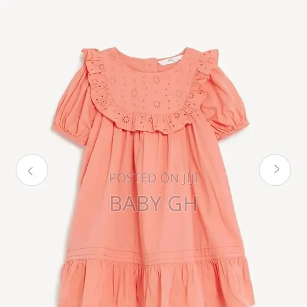 Marks and Spencer Pure Cotton Girls Orange Dress · Photo 1