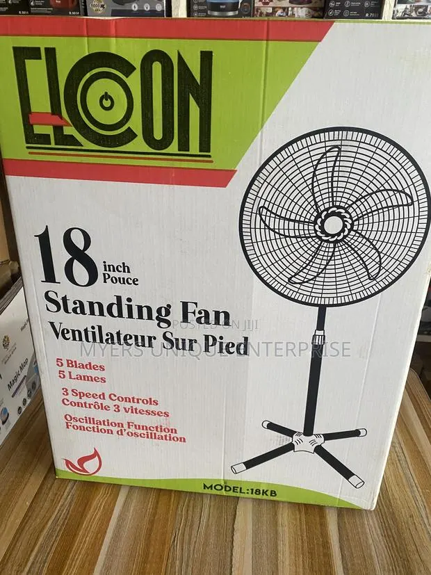 Big 18” Standing Fan(Elcon)-Oscillation+Height Adjustable · Photo 1