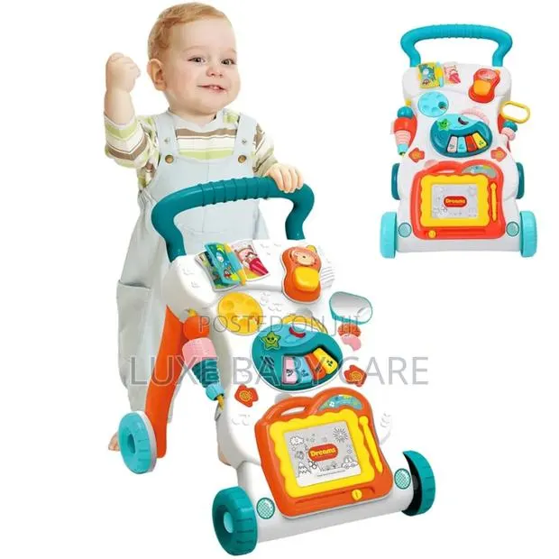 Baby Push Walker Walker With Adjustable Speed 3 in 1 - Multi · Photo 1