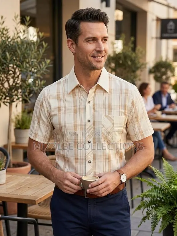 Quality Linen Short Sleeves Shirt for Men L-2xl · Photo 1