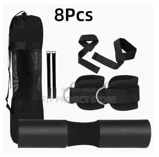 8PCS Barbell Shoulder Protection Pad, Wrist Guard Ankle Strap · Photo 1