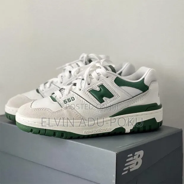New Balance 550 "White/Team Forest Green" Sneakers · Photo 1