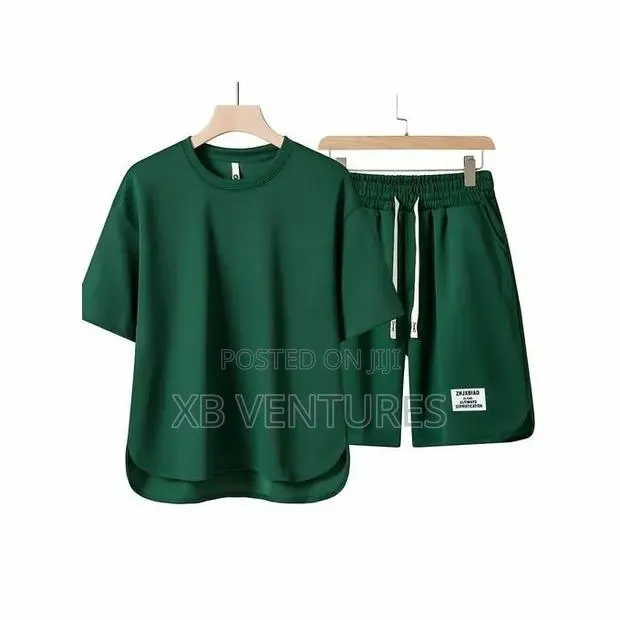 Men's Short-Sleeve Two-Piece Set - Green · Photo 1