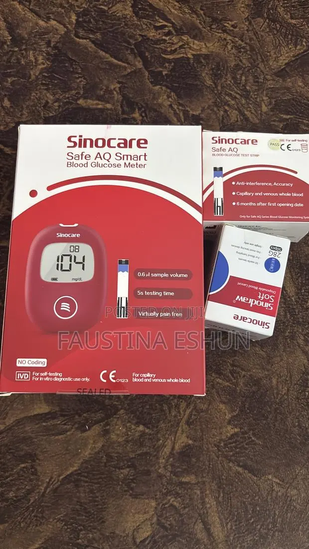 Sinocare Aq Smart Glucometer +50 Strips and Lancets · Photo 3