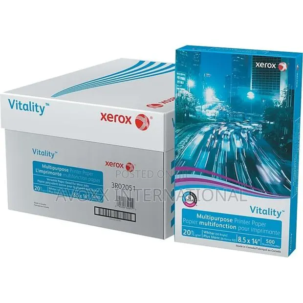 Xerox Vitality Multipurpose Printer Paper, 8 1/2 X 14, White, 500 · Photo 1