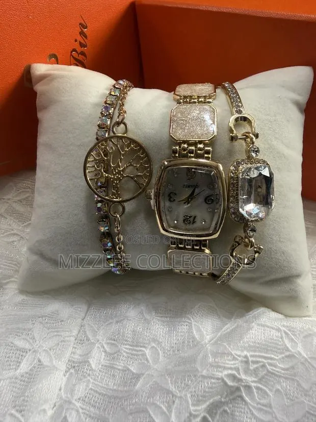 Beautiful Gift Set Boxed Watch and Bracelets for Ladies · Photo 1