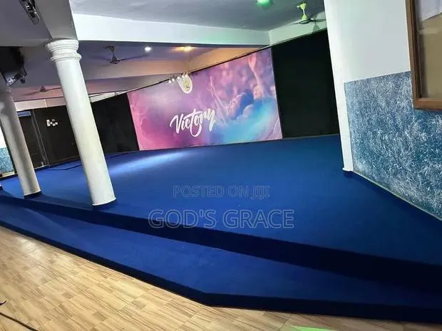 Blue Black Carpet for Auditorium and Pulpit · Photo 1