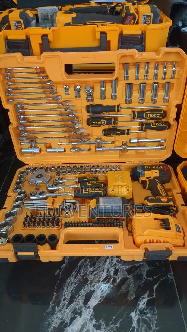 Ingco 152 Pieces Cordless Impact Wrench 20v 500nm + Tools Set · Photo 1