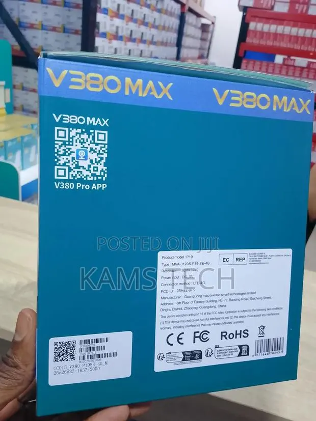 V380max 3lens 4G Sim PTZ Solar Camera (Black) · Photo 2