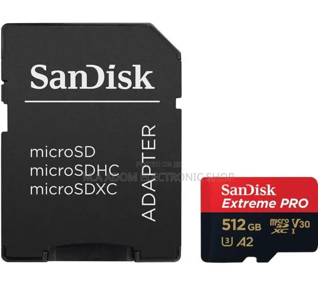 Sandisk 512gb Extreme Uhs-I Microsdxc With Sd Adapter · Photo 1
