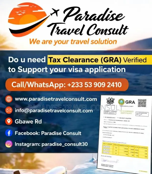 (Gra) Tax Clearance Verified to Support Your Visa Application · Photo 1