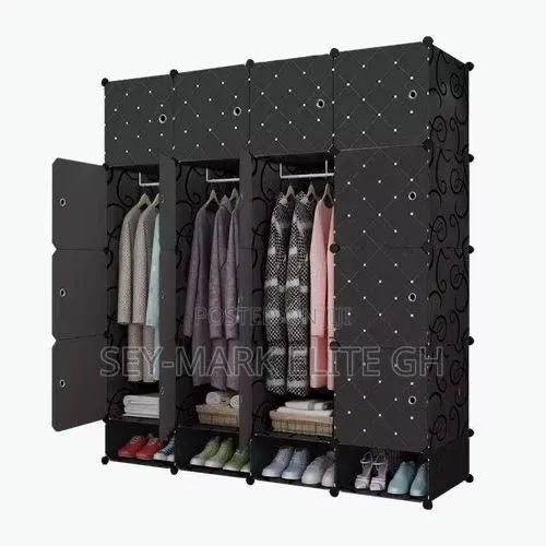 16 Cubes Plastic Wardrobe With Shoe Rack · Photo 1