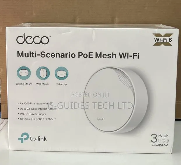 Tp-Link Deco X50-Poe Ax3000 Whole Home Mesh Wi-Fi 6 System (3-Pack) · Photo 1
