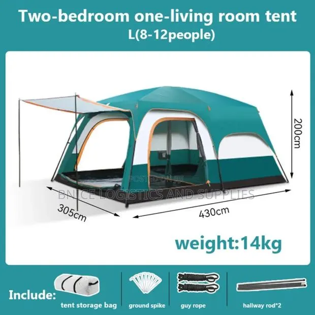 Family Size Double Chamber Tent With Mats · Photo 1