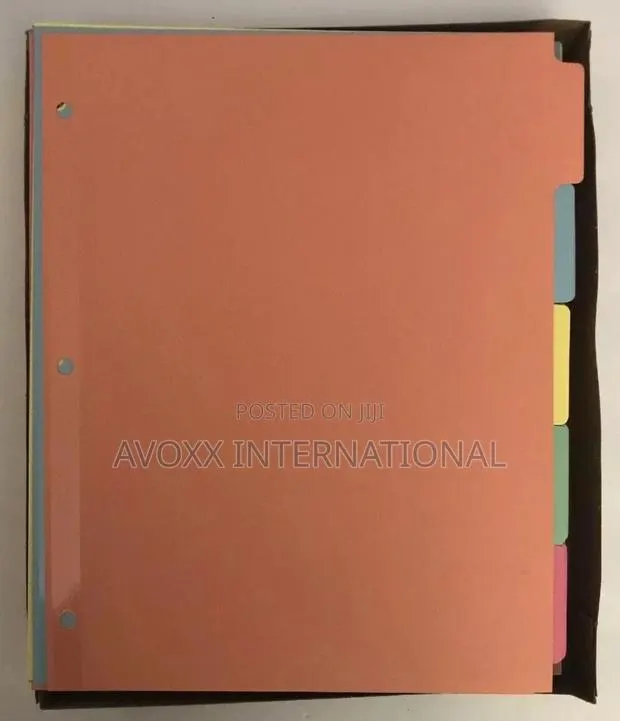 Avery Write-on Plain 5 Tab Assort Dividers for Ring Binder. · Photo 1