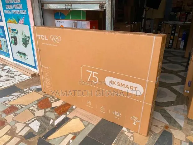 TCL 75inch Google Smart Android 4k TV With Wifi and Bluetooth · Photo 1