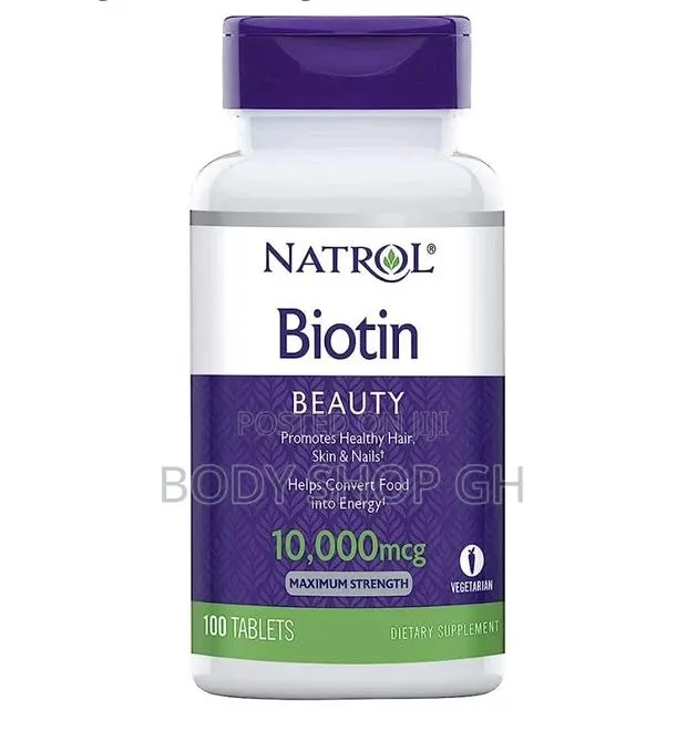 Natrol Biotin/10,000mcg /100 Tabs / for Hair + Beard Growth · Photo 1