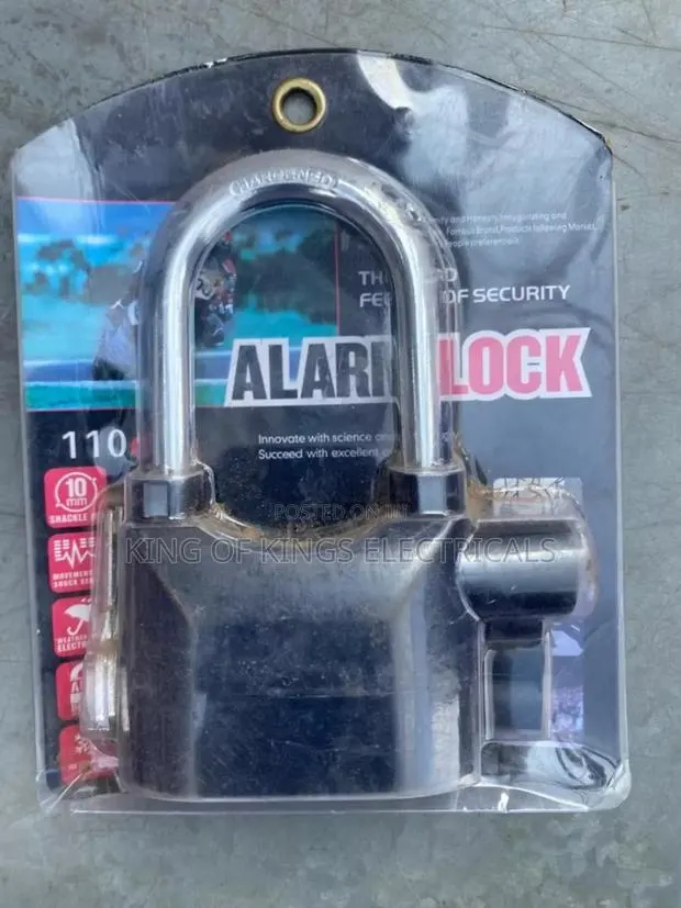 Heavy-Duty Alarm Padlock With Motion Shock Sensor–110db Security Lock · Photo 1