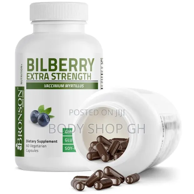 Bronson Bilberry Extra Strength Vaccinium Myrtillus, Promotes · Photo 1