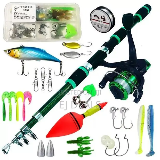 Fishing Rod With Accessories 1.8m Rod Green · Photo 1