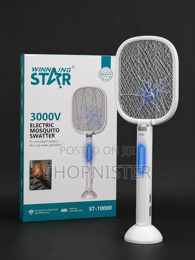 Winning Star 3000v Electric Mosquito Swatter (St-10000) – Rechargeable · Photo 1
