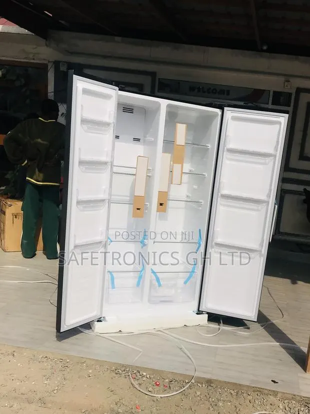 Get Super Fast Sidebyside Nasco Doubledoor Grey Fridge · Photo 1