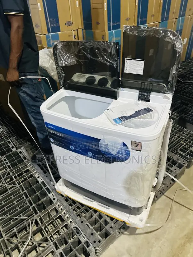 Shop the New White Semi Automatic 7kg Topload Twintub Midea · Photo 1