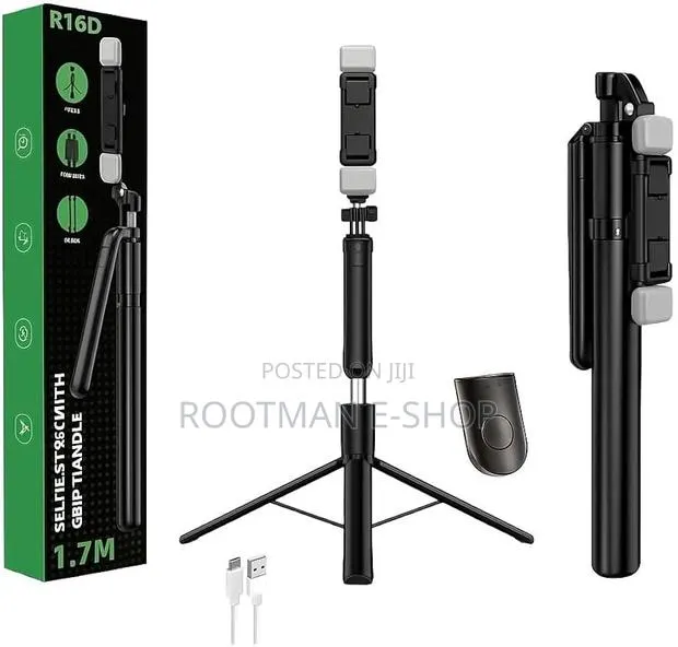 R16d Extendable Selfie Stick Tripod Dual Led Lights | Bluetooth Remote · Photo 1