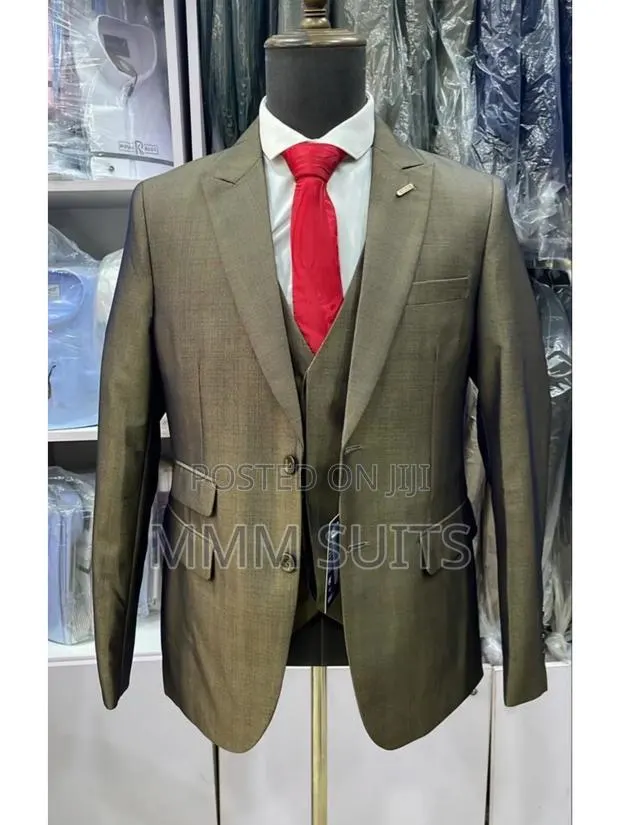 Classic and Formal 3-Piece Men’S Suit From Turkey Tiny Stripes · Photo 1