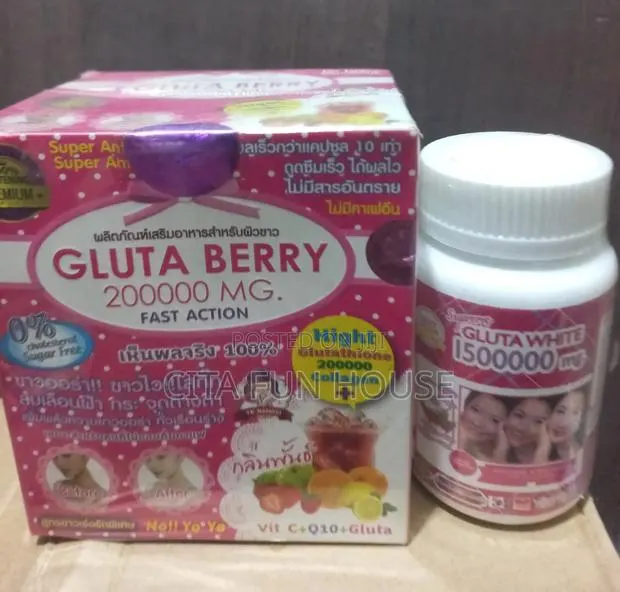 Gluta Berry 200000MG Whitening Drink and Gluta White Pill · Photo 1
