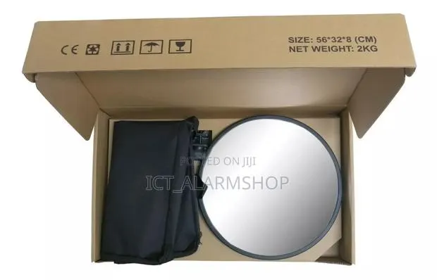 Convex Vehicle Inspection Mirror With Casters And Led Lighting · Photo 1