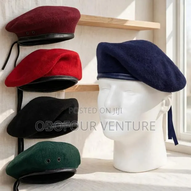 ORIGINAL WOOL BERETS — 5 COLOURS IN STOCK Maroon / Red / Black