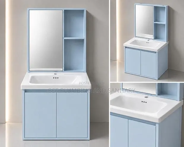 Wall Hung Cabinets Basin With Mirror Complete _Hand Wash Basin · Photo 1