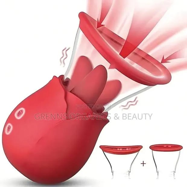 Red Rose 3in1 Vacuum Suction Licking Vibrator · Photo 1