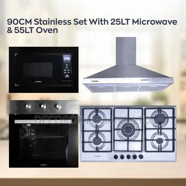 90cm Stainless Set With 55Lt Oven and 25Lt Microwave · Photo 1