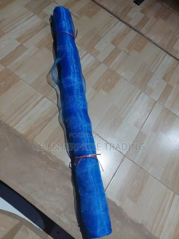 Heavy-Duty Blue Window Door Insect Screen Mesh Roll · Photo 1