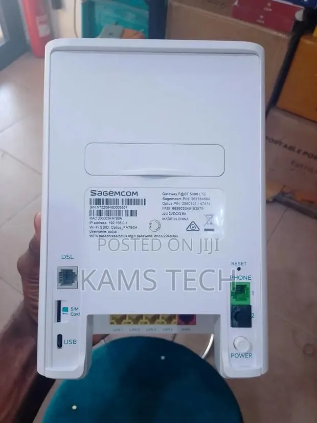 OPTUS Sagemcom Gateway Fast5366 LTE 4G Universal Sim Router · Photo 3