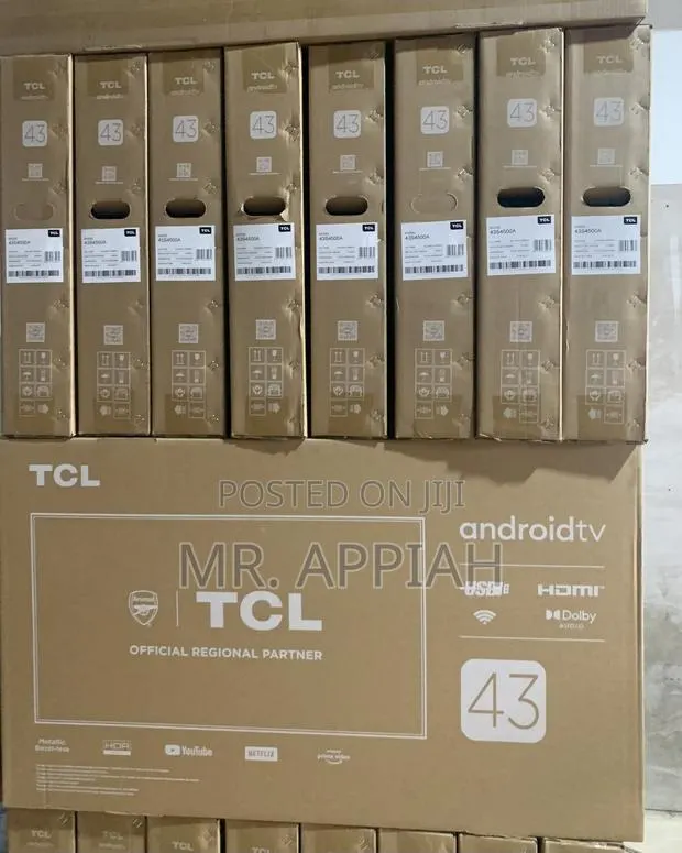 Extremely Affordable TCL 43” Smart Android TV(Black)Remote Control · Photo 1