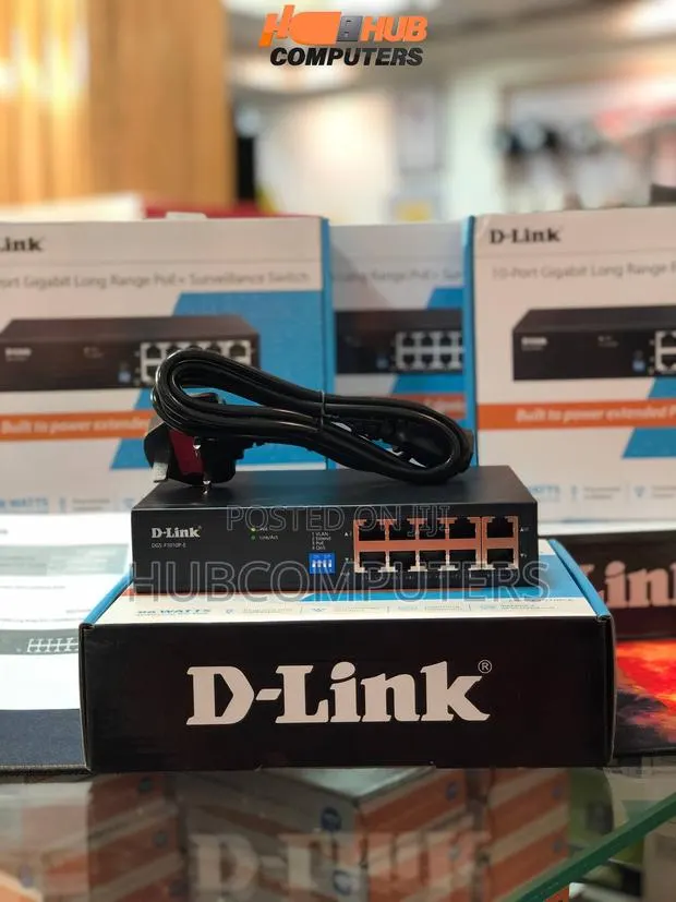 D-Link (Dgs-F1010p-E)10-Port Gigabit Longrange Poe Surveillance Switch · Photo 1