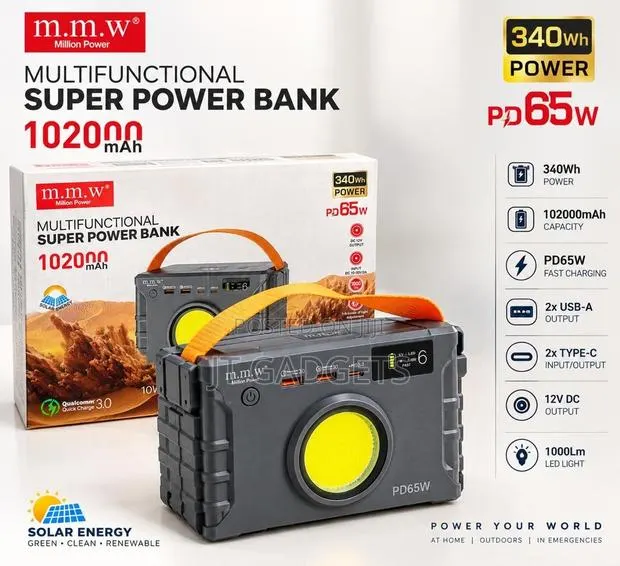 m.m.w Million Power PD65W 102,000mAh Multifunctional Laptop Power Bank · Photo 1