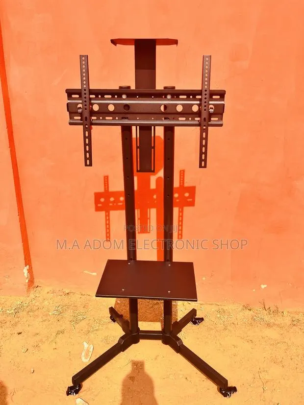 Movable Tv Stand With Wheels Dvd Shelf · Photo 1