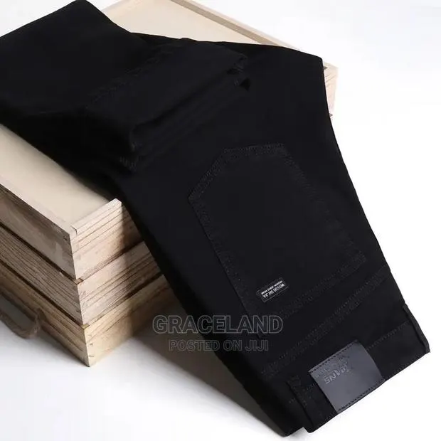 This Is Original Pure Black Jeans Black Branded Stretch Jean · Photo 1