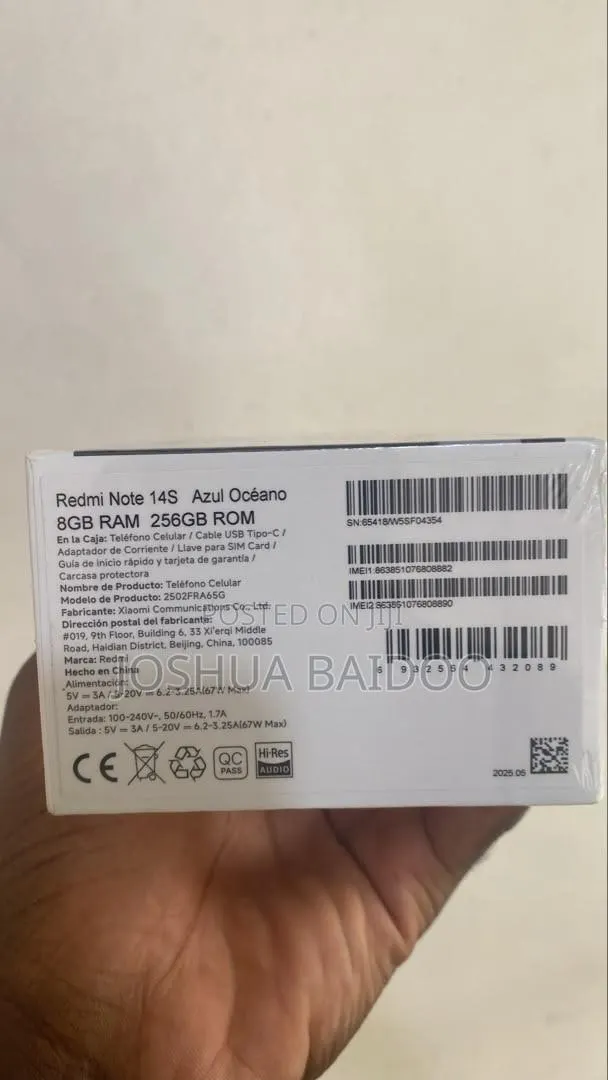 New Xiaomi Redmi Note 14S 256 GB Black · Photo 1
